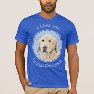 Golden Retriever schilderen - Kute Original Dog Ar T-shirt