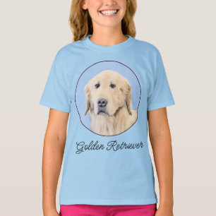 Golden Retriever schilderen - Kute Original Dog Ar T-shirt