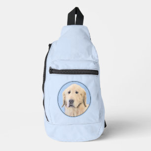 Golden Retriever schilderij Schattigee originele h Sling Bag