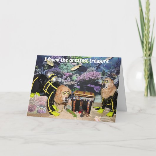 Golden Retriever Scuba Diving Friendship Kaart (Voorkant)