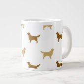 Golden Retriever Silhouettes Pattern Jumbo Mok (Voorkant rechts)