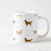 Golden Retriever Silhouettes Pattern Jumbo Mok (Rechts)