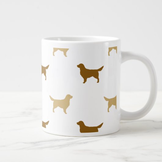 Golden Retriever Silhouettes Pattern Jumbo Mok (Rechts)