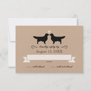 Golden Retriever Silhouettes Wedding RSVP Réponse