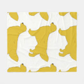 Golden Retriever silo Fleece Deken (Voorkant (Horizontaal))