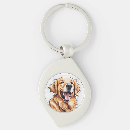 Golden Retriever Sleutelhanger (Voorkant)