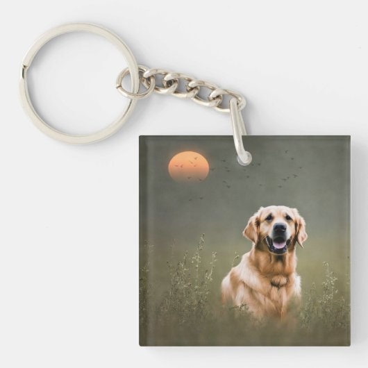 Golden Retriever Sleutelhanger (voorkant)