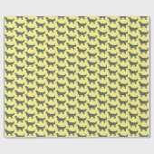 Golden Retriever Small Silhouette Grid White Wrapp Cadeaupapier (Vlak)