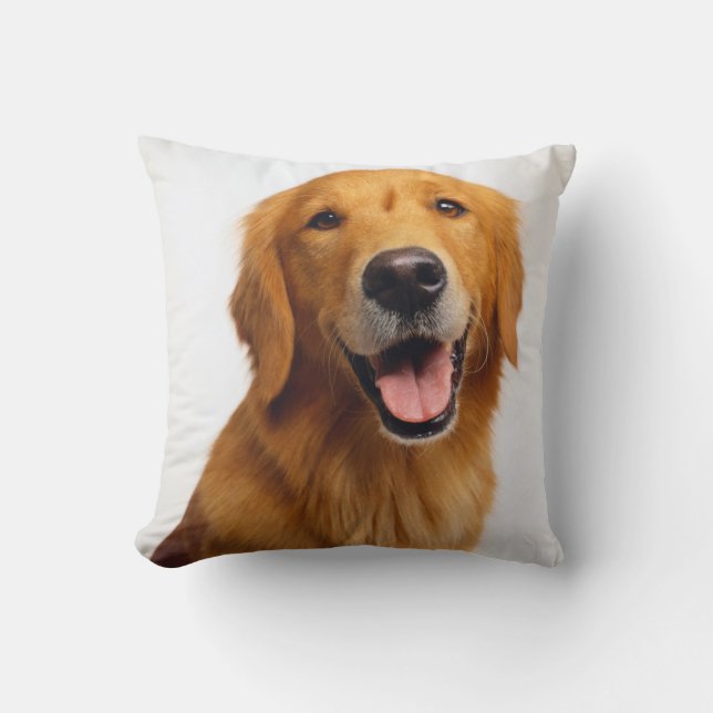 Golden Retriever Smile Kussen (Voorkant)