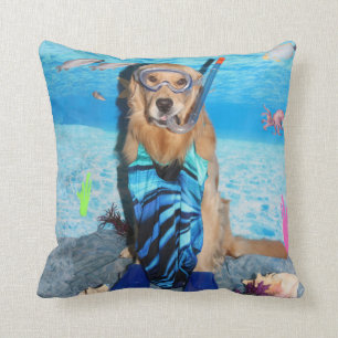 Golden Retriever Snorkeler Kussen