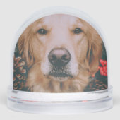 Golden Retriever Snow Globe Doigt Snow Globe (Avant)