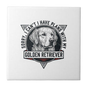 Golden Retriever Sorry I Have Plans Hond Liefhebbe Tegeltje