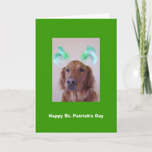 Golden Retriever St. Patrick's Day Kaart