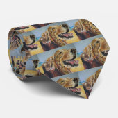 Golden Retriever Stropdas (Opgerold)