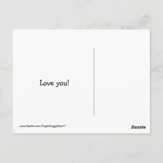 Golden Retriever Stylized Love Briefkaart (Achterkant)