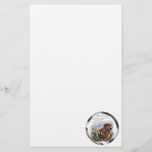 Golden Retriever Summer Garden Briefpapier