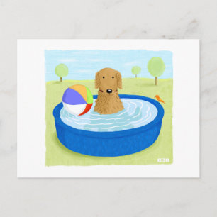 Golden Retriever "Summertime" Briefkaart
