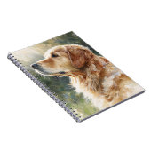 Golden Retriever Sunlit Portrait Notitieboek (Rechterzijde)