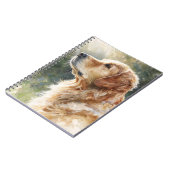 Golden Retriever Sunlit Portrait Notitieboek (Linkerzijde)