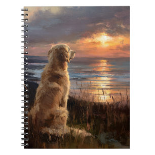 Golden Retriever Sunset Notitieboek