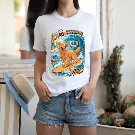Golden Retriever Surfparadijs T-shirt