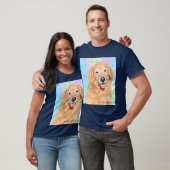 Golden retriever T-shirt with Paw print Tシャツ (Unisex)