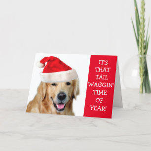 Golden Retriever Tail Waggin' kerst Feestdagen Kaart