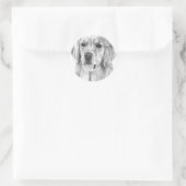 Golden Retriever Tekening Stickers (Tas)
