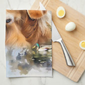 Golden Retriever Theedoek (Quarter Fold)