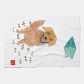 Golden Retriever Theedoek (Horizontaal)