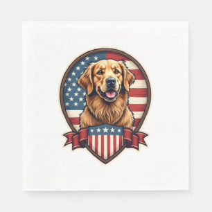 Golden Retriever USA trots vintage hond T-shirt Servet
