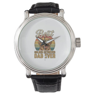Golden Retriever Vader Ever Vintage Sunset T-shirt Horloge