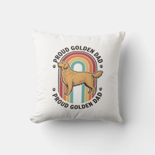 Golden Retriever Vader Vintage Gravure Hond Liefhe Kussen