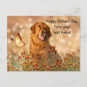 Golden Retriever Vaderdag Briefkaart