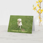 Golden retriever Vaderdag Kaart (Gele Bloem)
