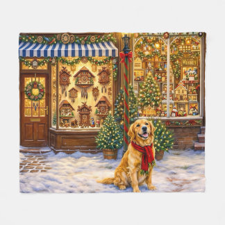 Golden Retriever Vakantie Fleece Deken