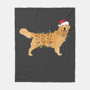 Golden Retriever Vakantie Kerst Licht Essentieel Fleece Deken
