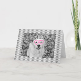 Golden Retriever VALENTIJN Wenskaart Feestdagen Kaart