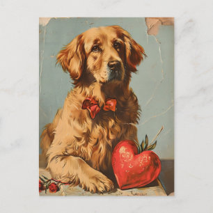 Golden Retriever Valentijnsdag Briefkaart