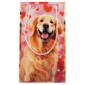 Golden Retriever Valentijnsdag Klein Cadeauzakje (Voorkant)