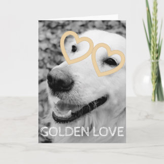 Golden retriever VALENTINE Carte de voeux