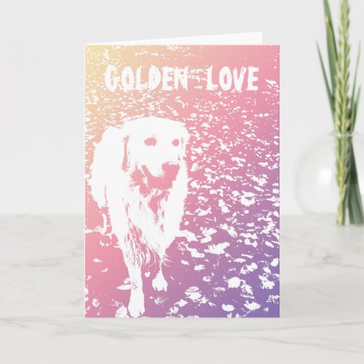 Golden Retriever VALENTINE'S DAY Carte de voeux (Devant)