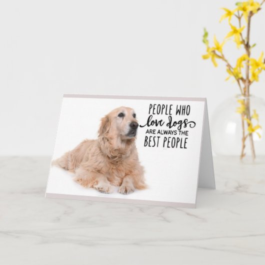 Golden Retriever Verjaardag Kaart Beste Mensen (Gele Bloem)