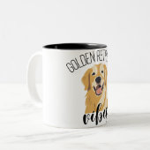 Golden Retriever Vibes mignonne Drôle café Mug (Devant gauche)