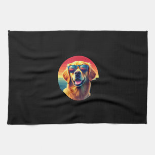 Golden Retriever voor kinderen jongens meisjes zon Theedoek