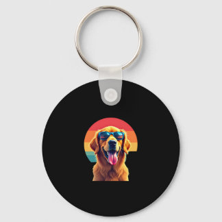 Golden Retriever voor meisjes Zonnebrillen Pe Sleutelhanger
