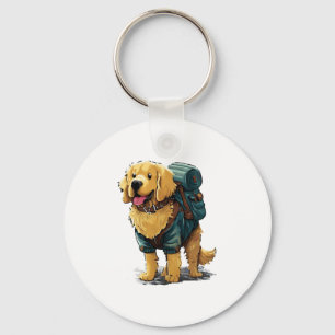 Golden Retriever Wandelen en kamperen Sleutelhanger