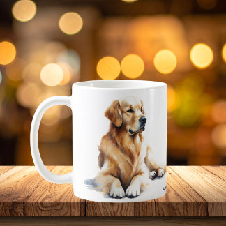 Golden Retriever Waterverf Ai Koffiemok