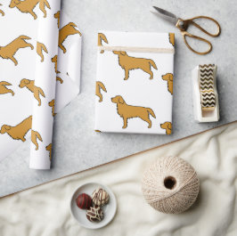 Golden Retriever Wedding Paper Cadeaupapier