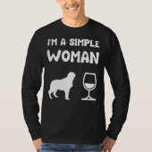 Golden Retriever Wine T-shirt (Voorkant)